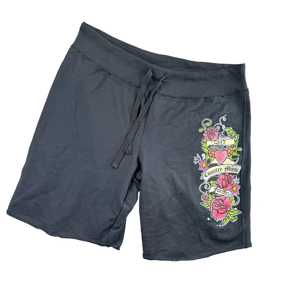Cmt Loot Sweat Shorts Junior 19 2XL Black‎ Country Music Forever Lounge Resort